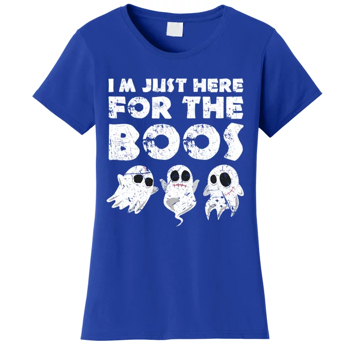 Funny Halloween Cute Gift Im Just Here For The Boos Great Gift Women's T-Shirt