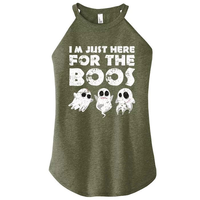 Funny Halloween Cute Gift Im Just Here For The Boos Great Gift Women’s Perfect Tri Rocker Tank