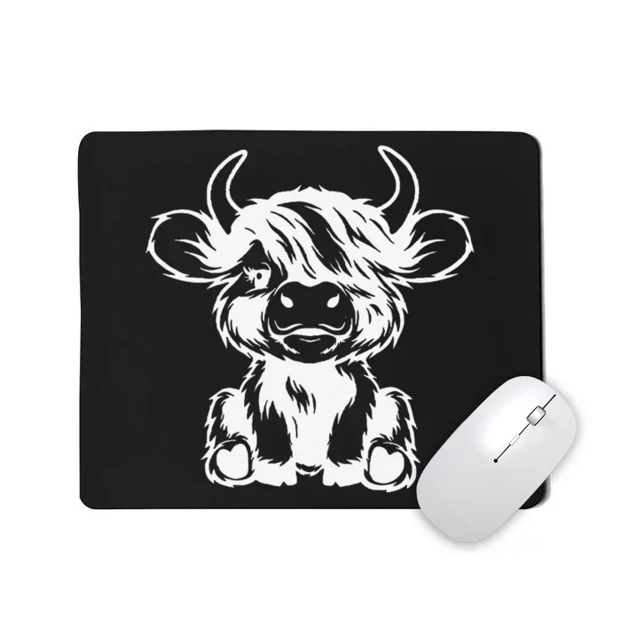 Funny Highland Cow Gift Mousepad