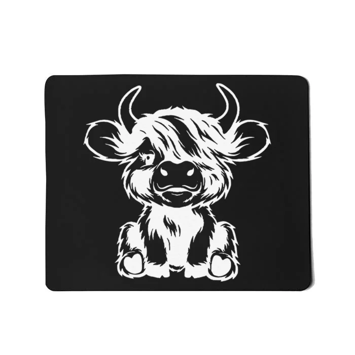 Funny Highland Cow Gift Mousepad