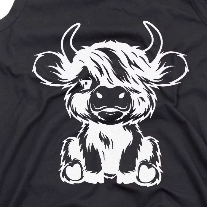 Funny Highland Cow Gift Tank Top