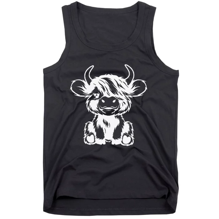 Funny Highland Cow Gift Tank Top