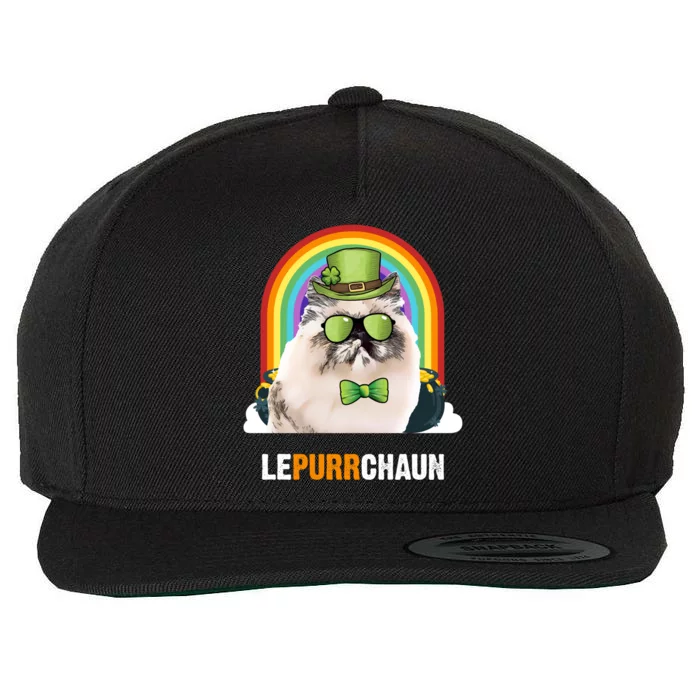 Funny Himalayan Cat Lepurrchaun St Patricks Day Gift Wool Snapback Cap