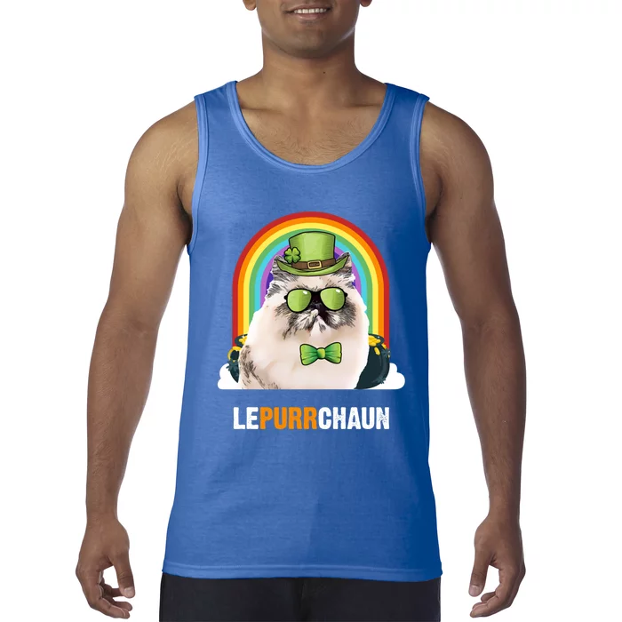 Funny Himalayan Cat Lepurrchaun St Patricks Day Gift Tank Top