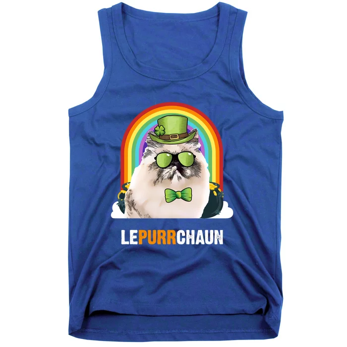 Funny Himalayan Cat Lepurrchaun St Patricks Day Gift Tank Top