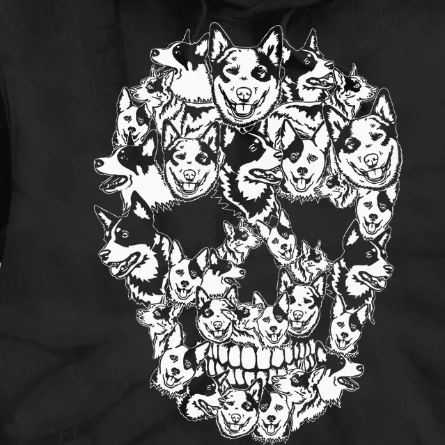 Fun Halloween Costume Skull Australian Cattle Dog Lover Tie Dye Hoodie