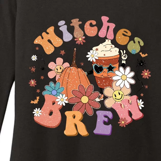 Funny Halloween Coffee Cup Witch Needs Her Brew Mom Gift Womens CVC Long Sleeve Shirt