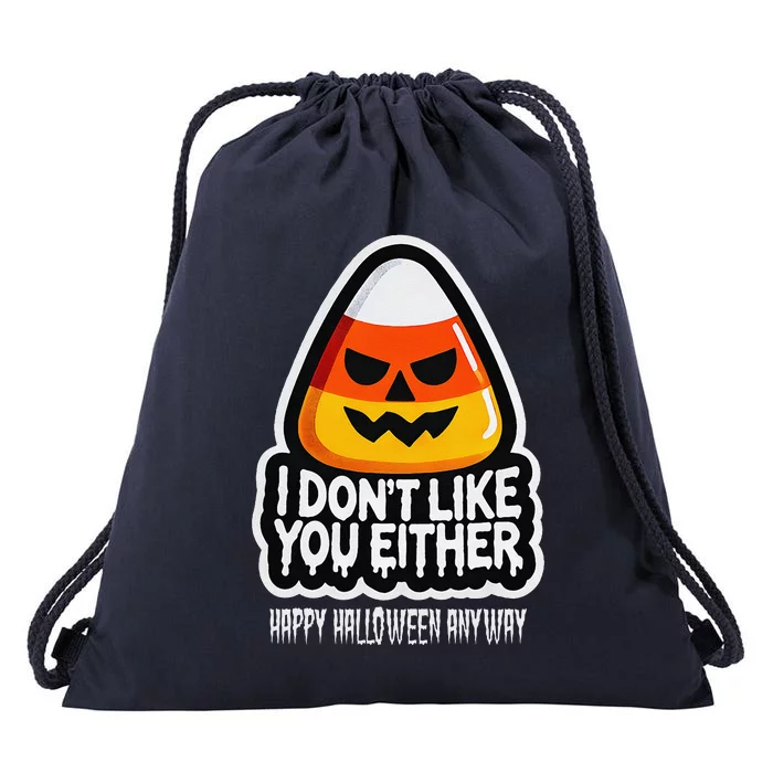 Funny Halloween Candy Corn Drawstring Bag