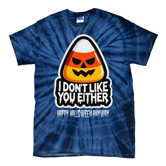 Funny Halloween Candy Corn Tie-Dye T-Shirt