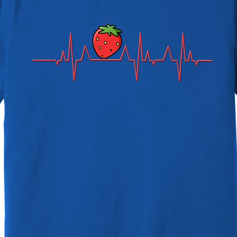 Fruit Heartbeat Citrus Delicious Strawberry Meaningful Gift Premium T-Shirt