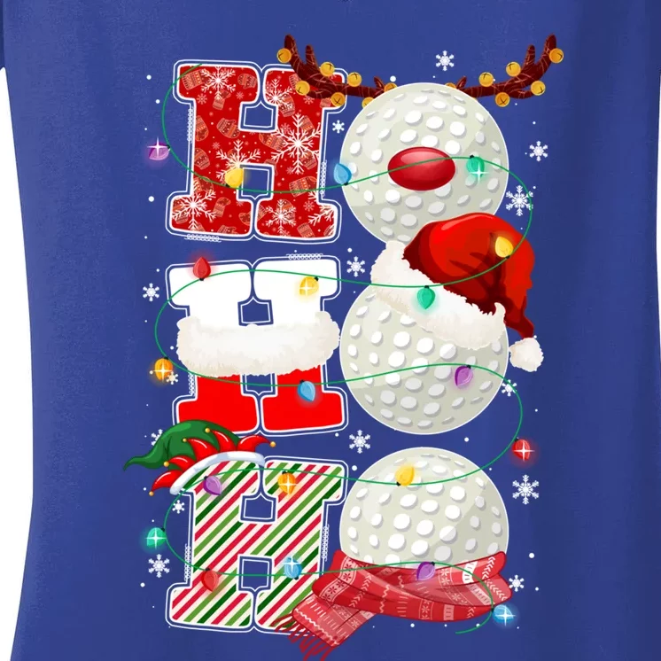 Funny Hockey Christmas Ugly Sweater Hockey Xmas Outfit Meaningful Gift Women's V-Neck T-Shirt