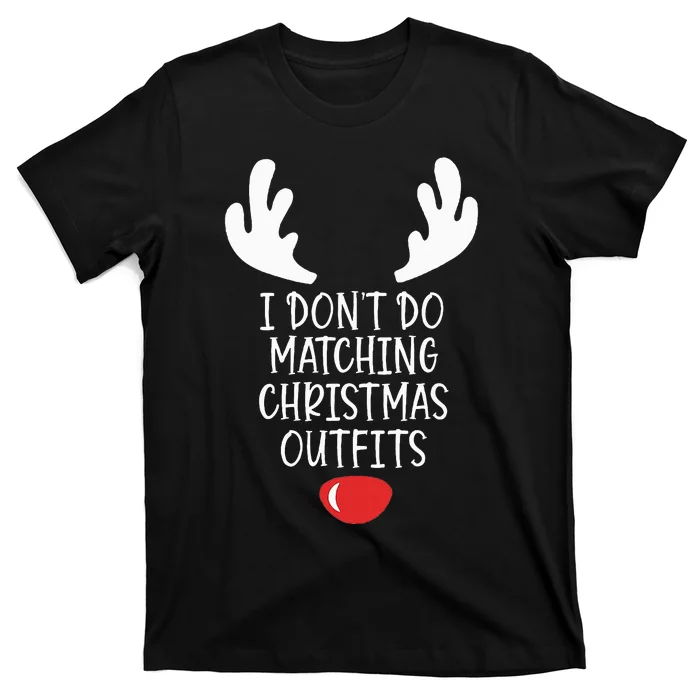 Festive Holiday Coordination Unique Couple Christmas Attire T-Shirt