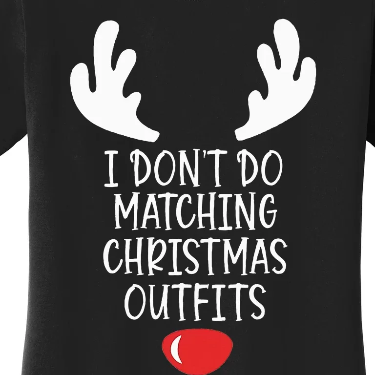 Festive Holiday Coordination Unique Couple Christmas Attire Women's T-Shirt