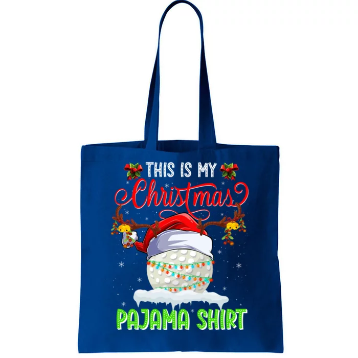 Funny Hockey Christmas Ugly Sweater Hockey Xmas Outfit Gift Tote Bag