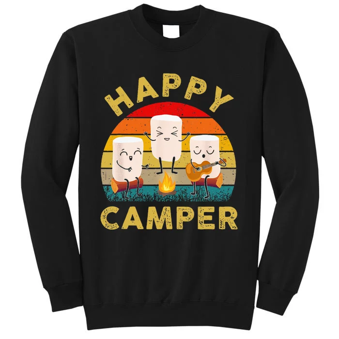 Funny Happy Cute Marshmallow Camper Bonfire Kids Women Men Sweatshirt