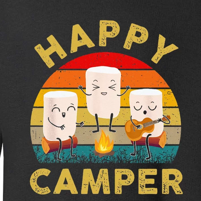 Funny Happy Cute Marshmallow Camper Bonfire Kids Women Men Toddler Sweatshirt