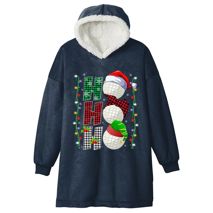 Funny Hockey Christmas Ugly Sweater Hockey Xmas Outfit Meaningful Gift Hooded Wearable Blanket