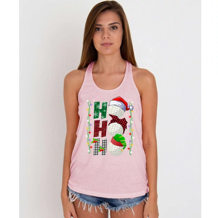 Funny Hockey Christmas Ugly Sweater Hockey Xmas Outfit Meaningful Gift Women's Knotted Racerback Tank