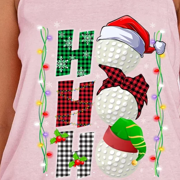 Funny Hockey Christmas Ugly Sweater Hockey Xmas Outfit Meaningful Gift Women's Knotted Racerback Tank