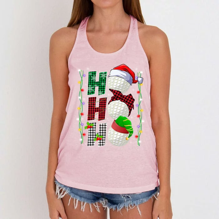 Funny Hockey Christmas Ugly Sweater Hockey Xmas Outfit Meaningful Gift Women's Knotted Racerback Tank