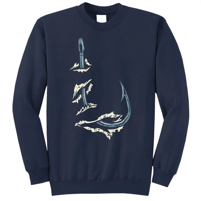 Fish Hook Cool Fishing Fisher Fisherman Angler Dad Sweatshirt