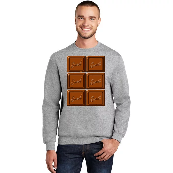 Funny Halloween Costume Chocolate Bar Tall Sweatshirt