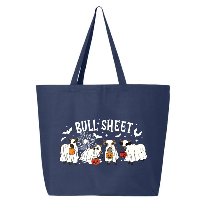 Funny Halloween Cow Bull Sheet Cow Ghost Spooky Season Farm 25L Jumbo Tote