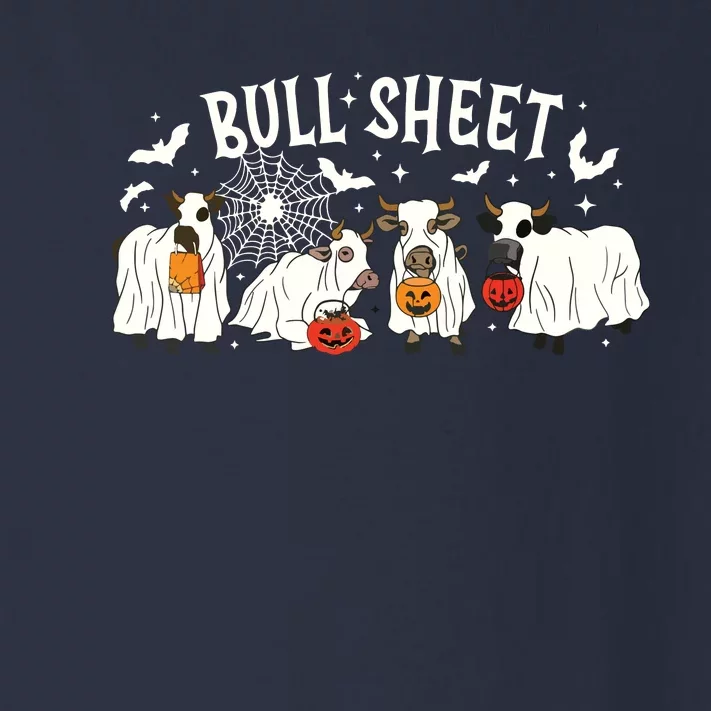 Funny Halloween Cow Bull Sheet Cow Ghost Spooky Season Farm Toddler Long Sleeve Shirt