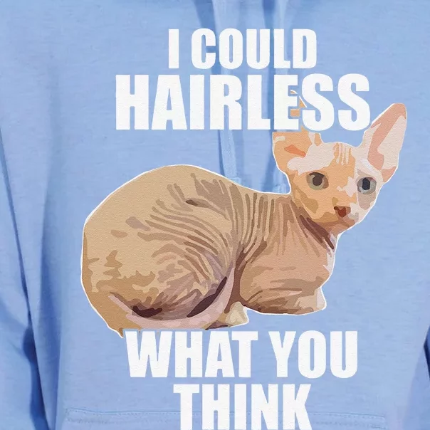 Funny Hairless Cat Sphynx Cat Pun Meme Gift For Unisex Surf Hoodie