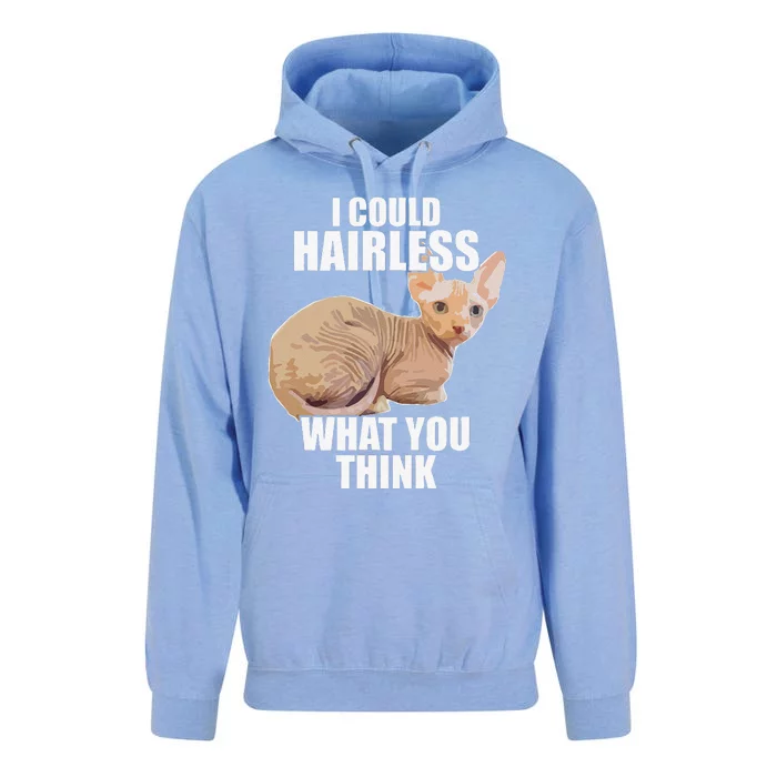 Funny Hairless Cat Sphynx Cat Pun Meme Gift For Unisex Surf Hoodie