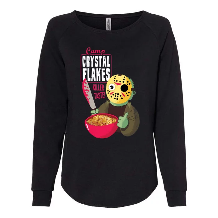 Funny Halloween Camp Crystal Flakes Womens California Wash Sweatshirt