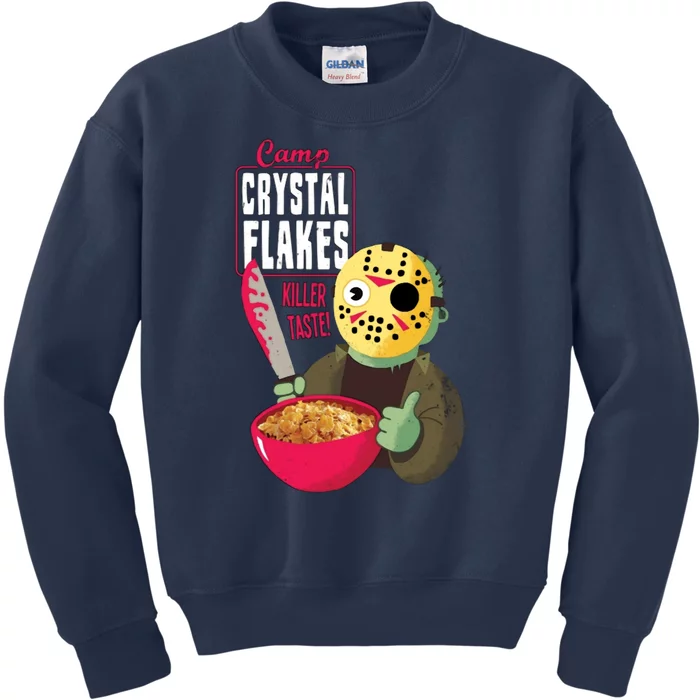 Funny Halloween Camp Crystal Flakes Kids Sweatshirt