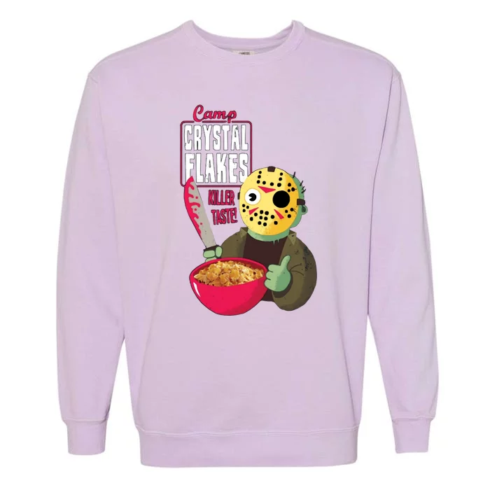 Funny Halloween Camp Crystal Flakes Garment-Dyed Sweatshirt