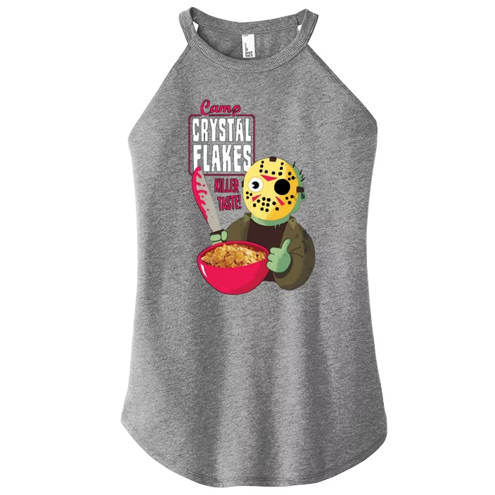 Funny Halloween Camp Crystal Flakes Women’s Perfect Tri Rocker Tank