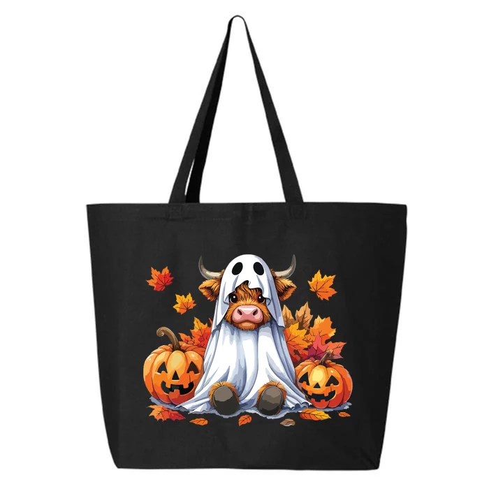 Funny Halloween Cow Bull Sheet Cow Ghost Spooky Season Farm 25L Jumbo Tote