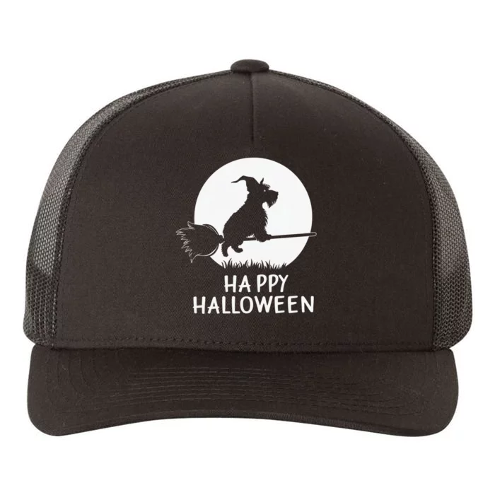 Funny Halloween Costume Witch Scottie Dog Lover Gift Yupoong Adult 5-Panel Trucker Hat