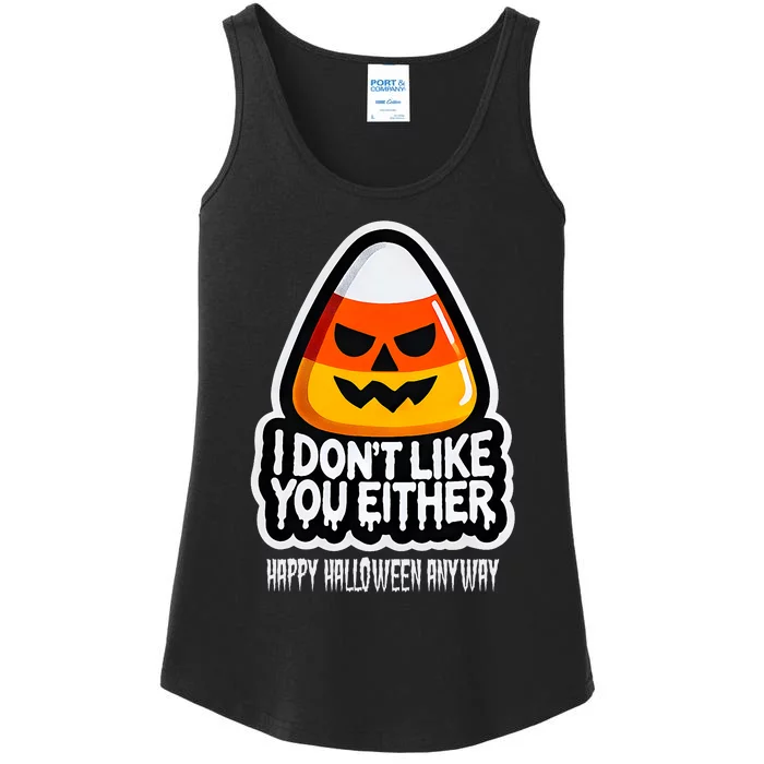 Funny Halloween Candy Corn Ladies Essential Tank