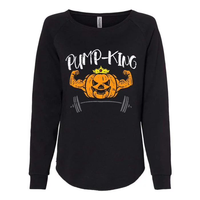 Funny Halloween Costume for Gym Lovers PumpKing Weightlifting Womens California Wash Sweatshirt