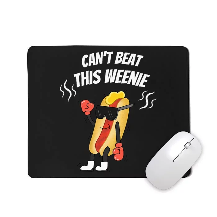 Funny Hotdog Can’t Beat This Weenie Boxer Mullet Cool BBQ Mousepad