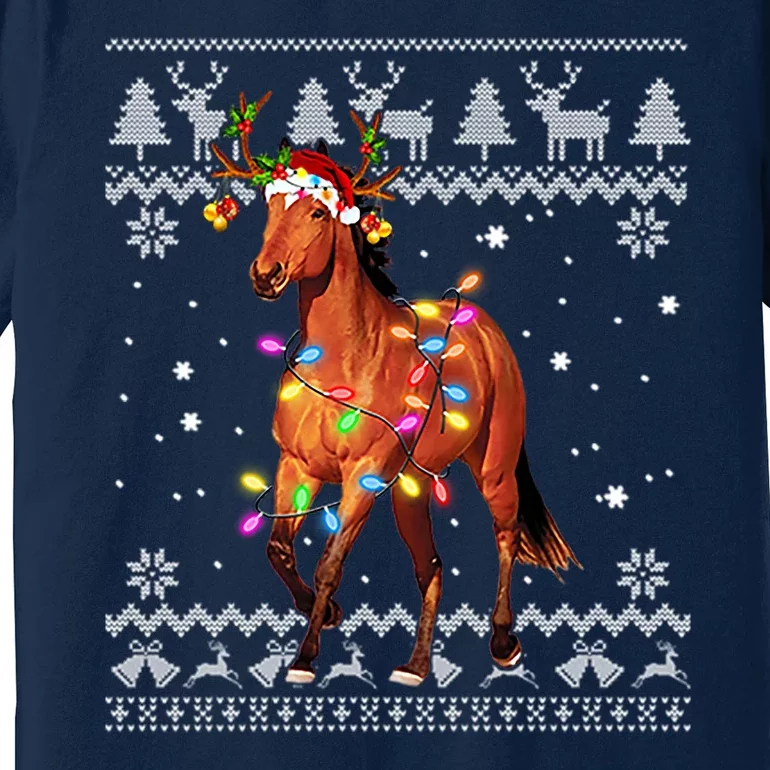 Funny Horse Christmas Gift For Lovers Premium T-Shirt