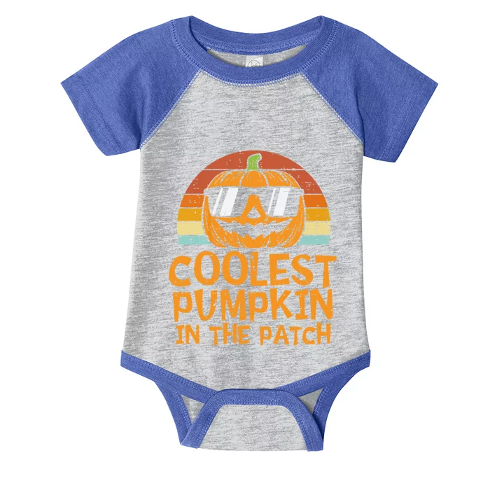 Funny Halloween Coolest Pumpkin In The Patch Cute Gift Infant Baby Jersey Bodysuit