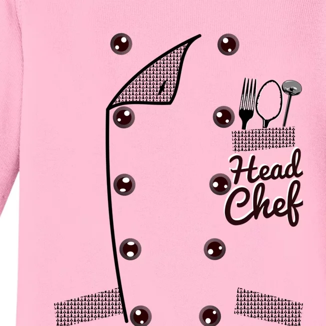 Funny Head Chef Gift Baby Long Sleeve Bodysuit