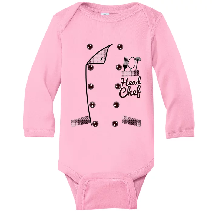 Funny Head Chef Gift Baby Long Sleeve Bodysuit