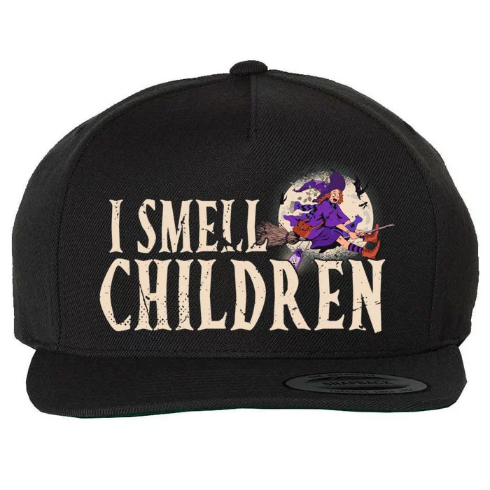 Funny Halloween Costume Witch Hat I Smell Children Gift Wool Snapback Cap