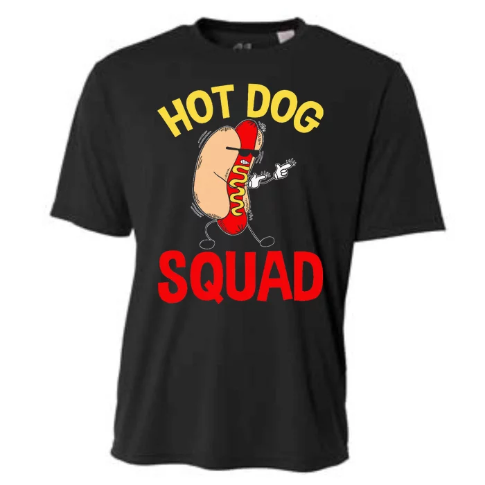 Funny Hot Dog Squad Hot Dog Cooling Performance Crew T-Shirt