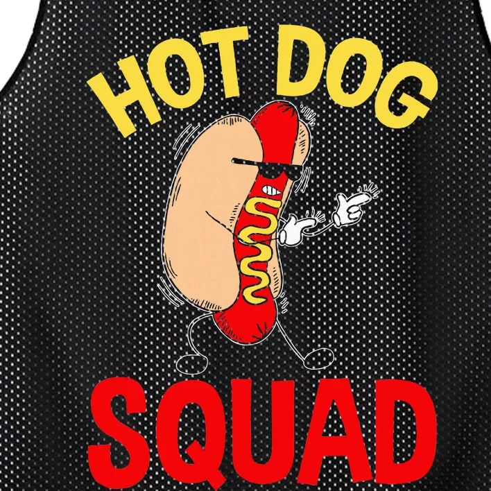 Funny Hot Dog Squad Hot Dog Mesh Reversible Basketball Jersey Tank