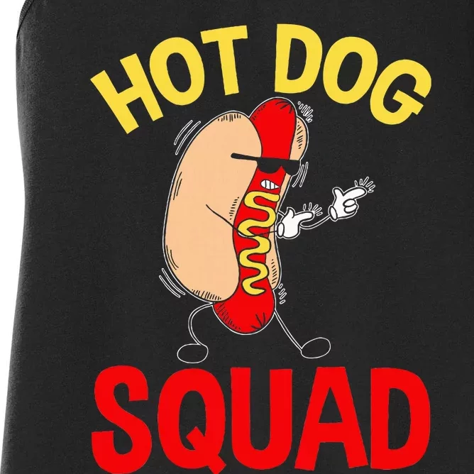 Funny Hot Dog Squad Hot Dog Women's Racerback Tank