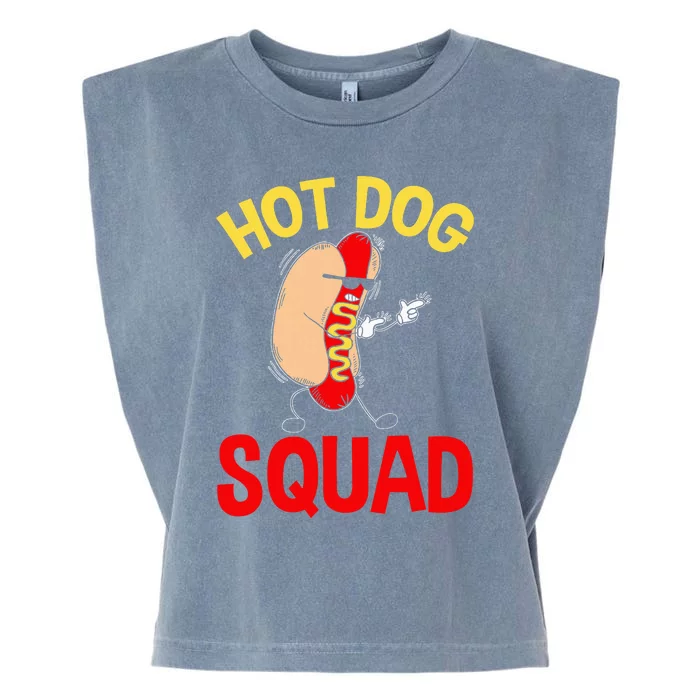 Funny Hot Dog Squad Hot Dog Garment-Dyed Women's Muscle Tee