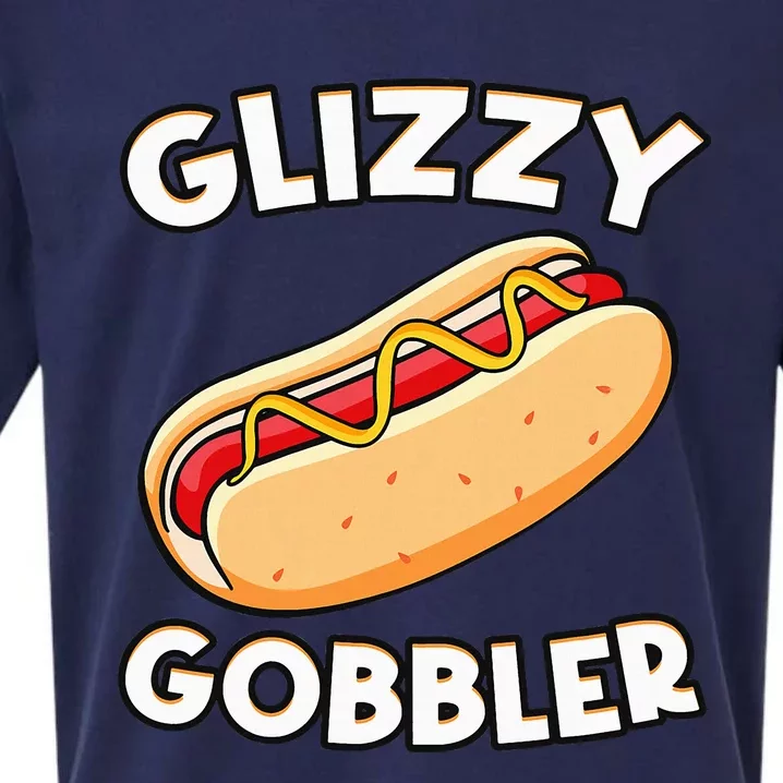 Funny Hot Dog Glizzy Gobbler Number One Glizzy Gladiator Sueded Cloud Jersey T-Shirt