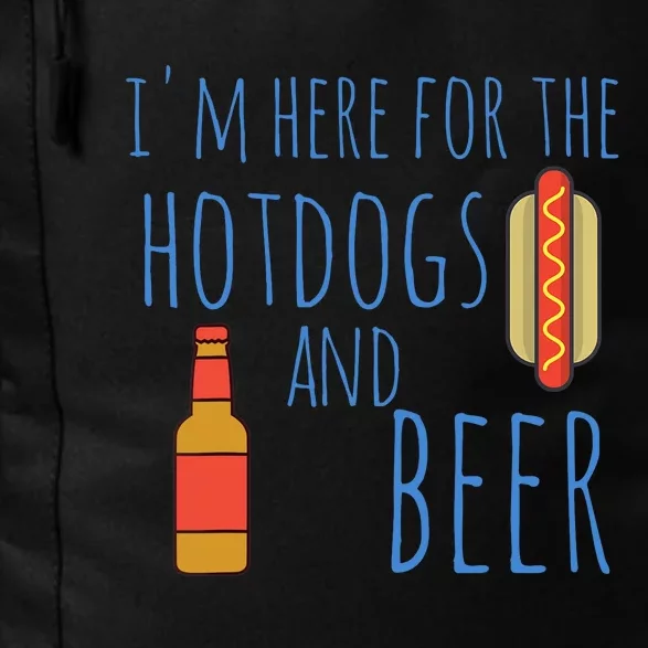 Funny Hot Dog I'm Here for the Hotdogs and Beer Daily Commute Backpack